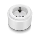 FONTINI - Base schuko DO superficie 16A 250V porcelana blanco (Pack)