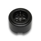 FONTINI - Base schuko DO superficie 16A 250V porcelana negro (Pack)