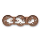 FONTINI - Peana 3 elementos DO superficie madera nogal (Pack)