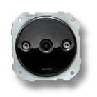 FONTINI - Mecanismo doble conmutador 10A 250V sin manecillas porcelana negro / níquel negro