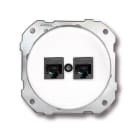FONTINI - Doble toma teléfono DO 6 vías empotrar porcelana blanco (Pack)
