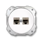 FONTINI - Doble toma RJ45 DO empotrar porcelana blanco (Pack)