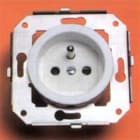 FONTINI - Base enchufe francés VENEZIA toma tierra 16-250V blanco (Pack)