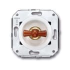 FONTINI - Doble pulsador rotativo 10A madera blanco (Pack)