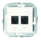 FONTINI - Conjunto 2 tomas RJ45 F-37 categoría 5E blanco nieve (Pack)