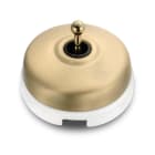 FONTINI - Conmutador 10AX 250V metal / porcelana dorado / blanco con paso