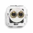 FONTINI - Conmutador doble manecilla 10A 250V patiné / blanco (Pack)
