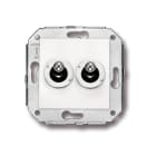 FONTINI - Pulsador doble ROCKING cromo blanco (Pack)