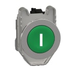 Schneider Electric - Pulsador XB4 montaje enrasado de impulso verde 1 NA con marcaje "I" blanco