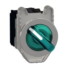 Schneider Electric - Selector luminoso XB4 montaje enrasado XB4 verde 2 posiciones fijas 230V AC 1 NO+1 NC tornillo