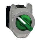 Schneider Electric - Selector luminoso XB4 montaje enrasado XB4 verde 3 posiciones fijas 230V AC