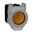 Schneider Electric - Pulsador luminoso XB4 montaje enrasado naranja LED 230V AC 1 NA+1 NC