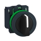 Schneider Electric - Selector XB5 montaje enrasado SS 3 posiciones 2 posiciones retorno al centro 2 NO negro
