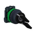 Schneider Electric - Selector XB5 montaje enrasado llave 455 2 posiciones fijas 1 NA retorno de izquierda a derecha negro
