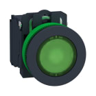 Schneider Electric - Pulsador luminoso XB5 montaje enrasado verde CAP ILL PB LED 230 1 NO+1 NC SCR