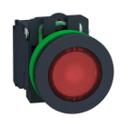 Schneider Electric - Pulsador luminoso XB5 montaje enrasado rojo CAP ILL PB LED 230 1 NO+1 NC SCR