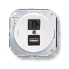 FONTINI - TOMA RJ45 + USB DO 31 PORCELANA BLANCO