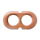 FONTINI - Peana tubo 2 elementos 2 entradas horizontal madera miel (Pack)