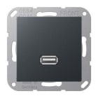 JUNG - PLACA USB LACADO ANTRACITA MATE