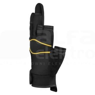 DELTA PLUS - Guante 3 dedos cortados GT VV905 palma piel sintética negro 8
