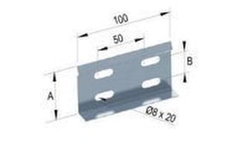 AISCAN - Unión bandeja fija 75x25 galvanizado senzimir