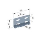 AISCAN - Unión bandeja fija 75x25 galvanizado senzimir