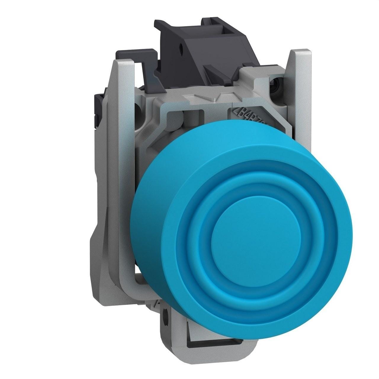 Schneider Electric - Pulsador rasante XB4 azul con capuchón azul 1 NA