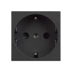 BTICINO - Base 2P+T Classia - conexión por tornillos - Dark - 2 módulos