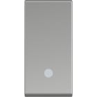BTICINO - Pulsador iluminable Classia - 10A -250 Vca - Aluminio - 1 módulo