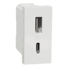 Schneider Electric - USB A+C 15W 1 MÓDULO POLAR