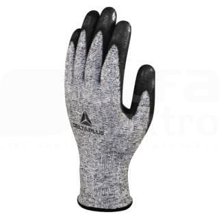 DELTA PLUS - Guante de tejido econocut® con la palma impregnada de nitrilo (3 pares) talla 07 gris-negro