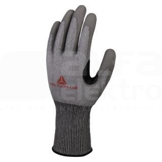 DELTA PLUS - Guante de tejido softnocut® con la palma impregnada de poliuretano con refuerzo talla 07 gris