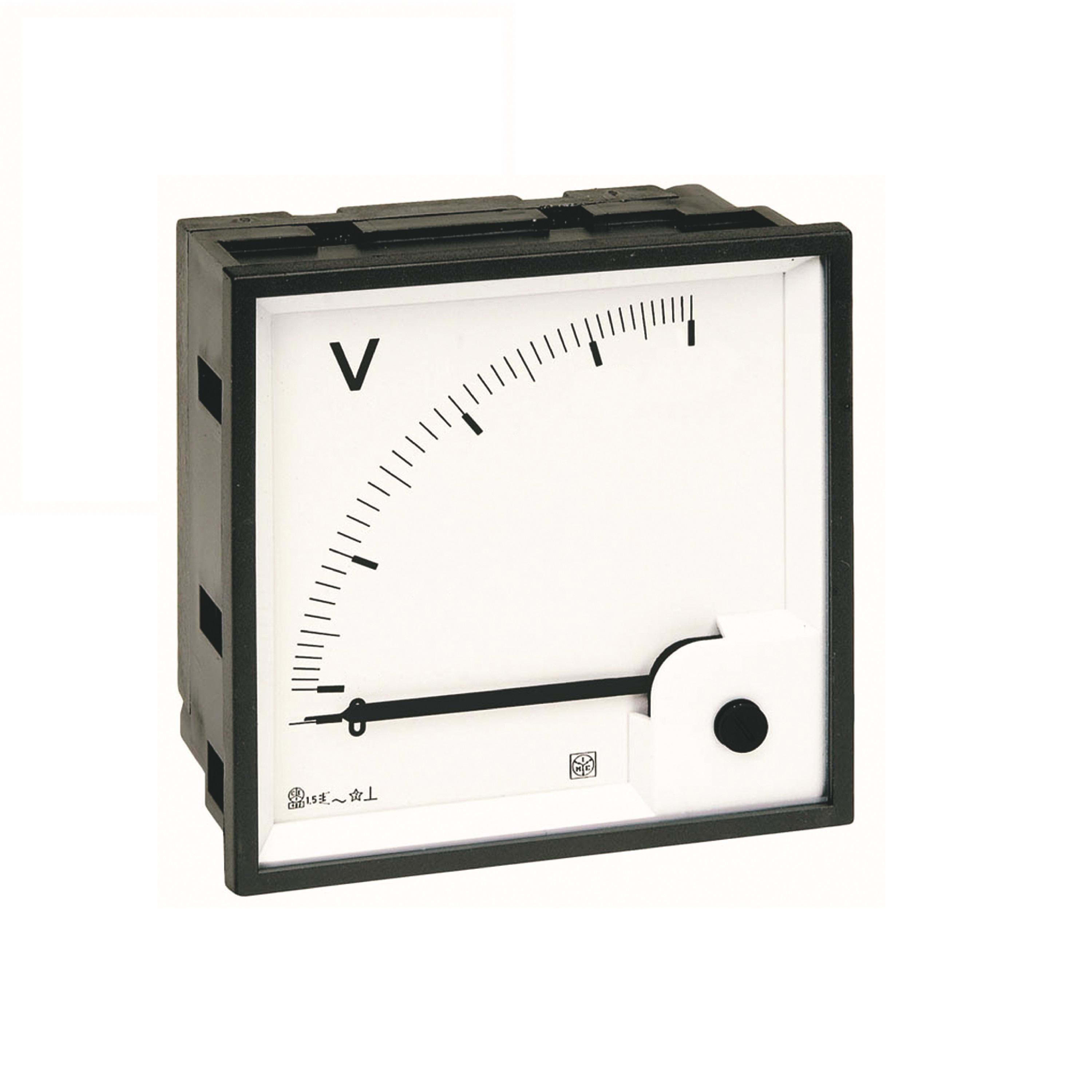 IME - Voltímetro analógico de corriente alterna - tamaño 96x96mm - escala 0-500V