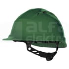 DELTA PLUS - Casco obra ventilado polipropileno ajuste rotor verde