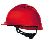 DELTA PLUS - Casco obra ventilado polipropileno ajuste rotor rojo