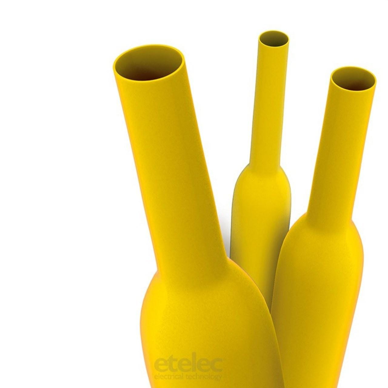 ETELEC - Funda termorretráctil GTUC/B-25.4/12.7-YE amarillo (tira 1m)