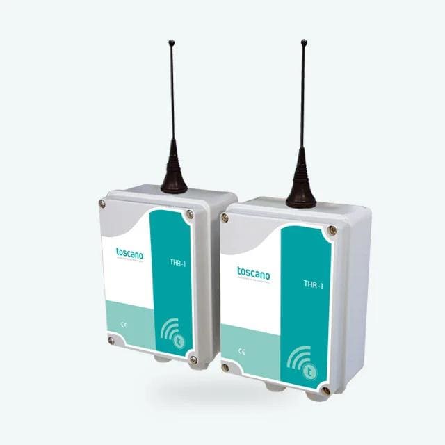 TOSCANO - CTROL.NIV.VÍA RADIO TRANSMISOR+RECEPTOR BDA.UHF 433MHz 2 E/S DIG.1 E/S ANALOG