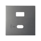 SIMON - Placa SIMON 82 CONCEPT doble cargador USB C+A QUICKCHARGE titanio