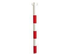 CATU - Poste soporte cadena con pie vacio blanco rojo