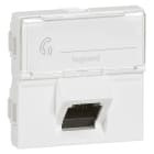 LEGRAND - Base RJ45 Mosaic - Cat.6 - STP - 2 módulos - LCS²- En ángulo 45º - Blanco