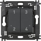 BTICINO - Comando inalámbrico de cuatro escenarios Living Light with Netatmo - Antracita