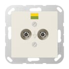 JUNG - Base enchufe con potencial para enchufe 65 WIS A blanca