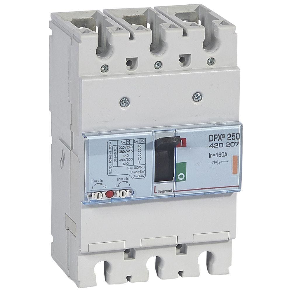 LEGRAND - Automático MCCB DPX³ 250 - magnetotérmico - 3P - Icu 25 kA (400 V~) - In 160A