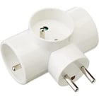SOLERA - Adaptador triple 2P+T 16A 250V máximo 3.680W sistema francés en la clavija termoplástico