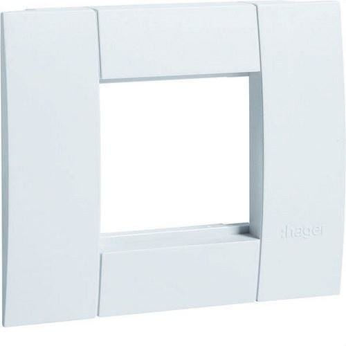 HAGER - Soporte 1 mecanismo 45x45mm blanco RAL9016