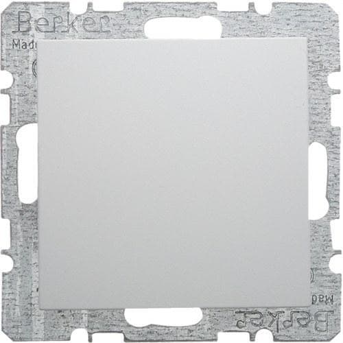 HAGER - Placa ciega con bastidor garra S1/B1/B3/B7 blanco polar