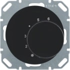 HAGER - Termostato conmutador R1/R3 negro brillo