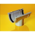 ADEQUA - Bajante central circular 152-C modelo CA-185 gris claro RAL9018