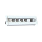MMCONECTA - Regleta Easyblock ROLLER entrada CR 4 schukos hueco 45x45 grafito y anclaje de aluminio
