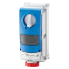 GEWISS - Base fija interbloqueada vertical con fondo para montar aparatos modulares 3P+N+T 32A 346-415V 50-60Hz 6h para usos severos IP66